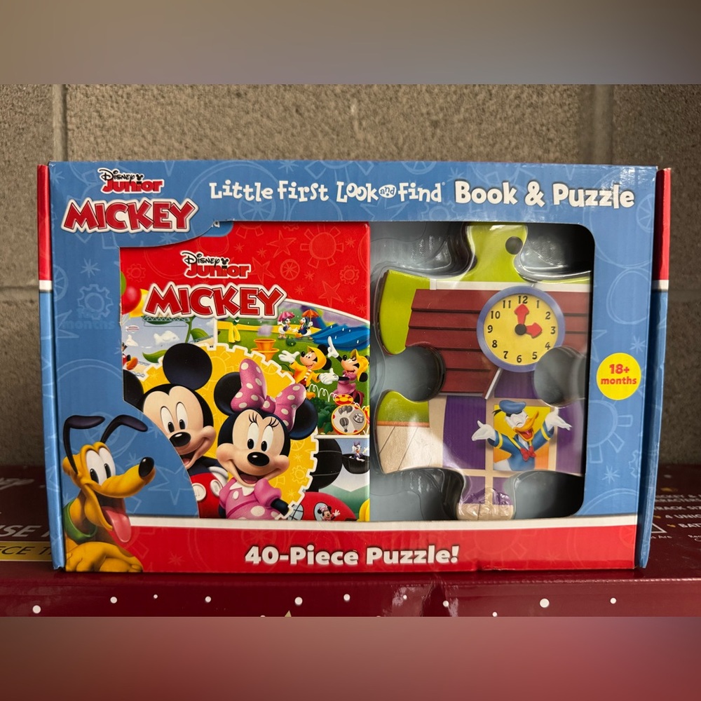Mickey Mouse Book & Puzzle Set